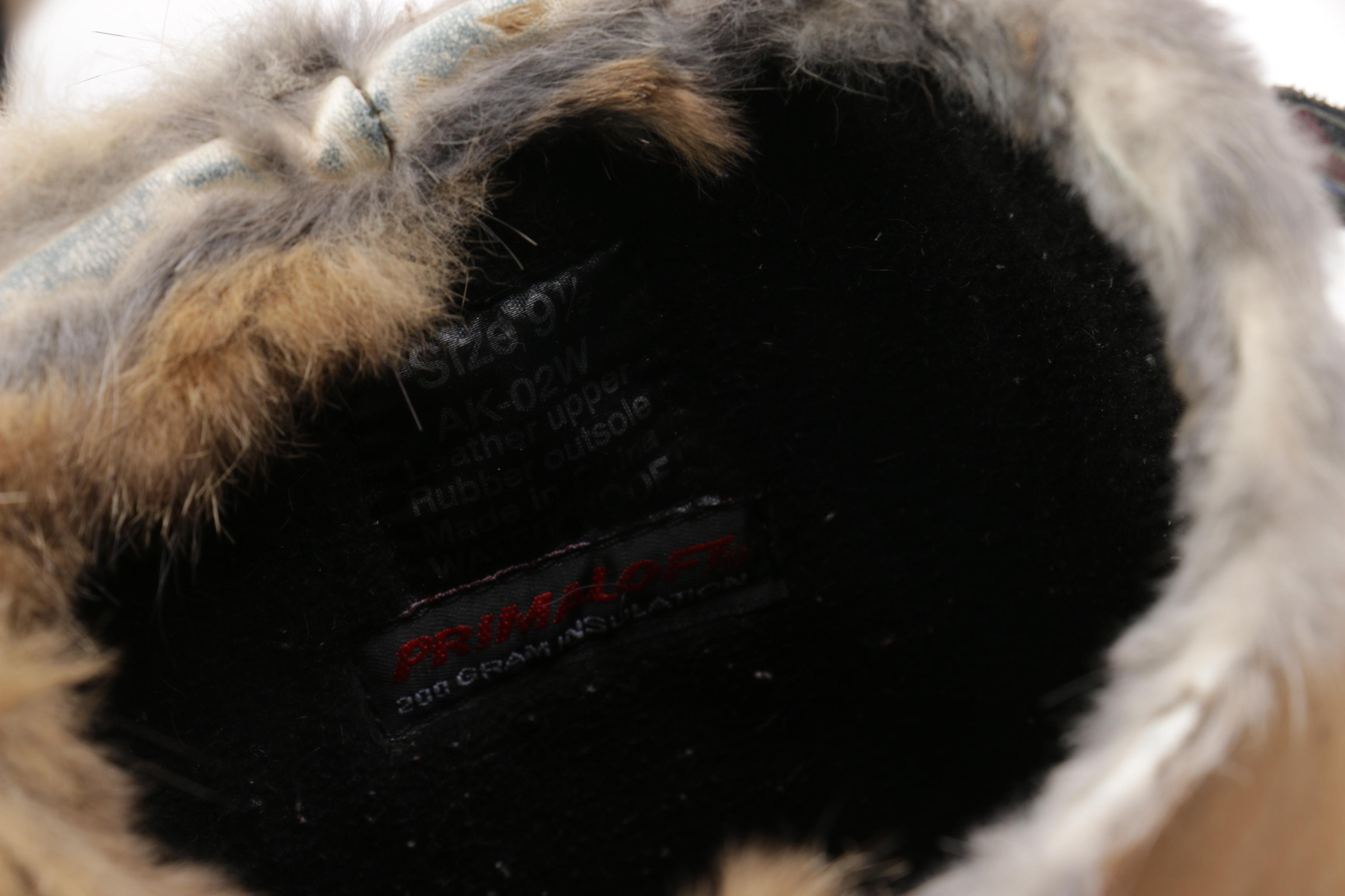 Pair of Women's Boots Including PrimaLoft Rabbit Fur Boots