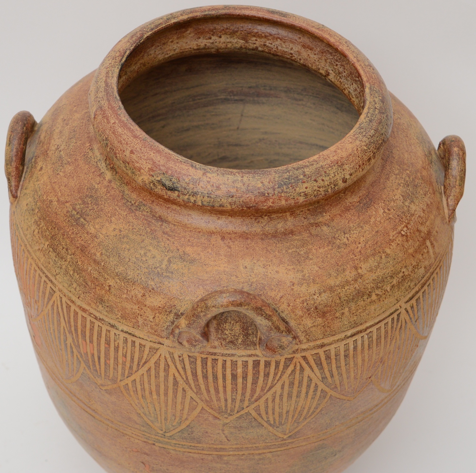 Terra Cotta  Floor Vase