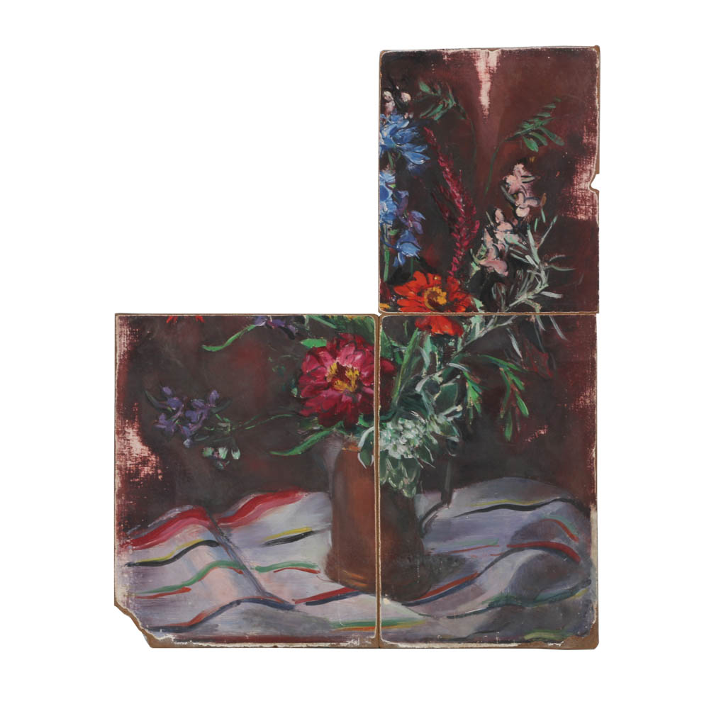 Collection of Grace Huntley Pugh Oil Paintings on Board of a Still Life