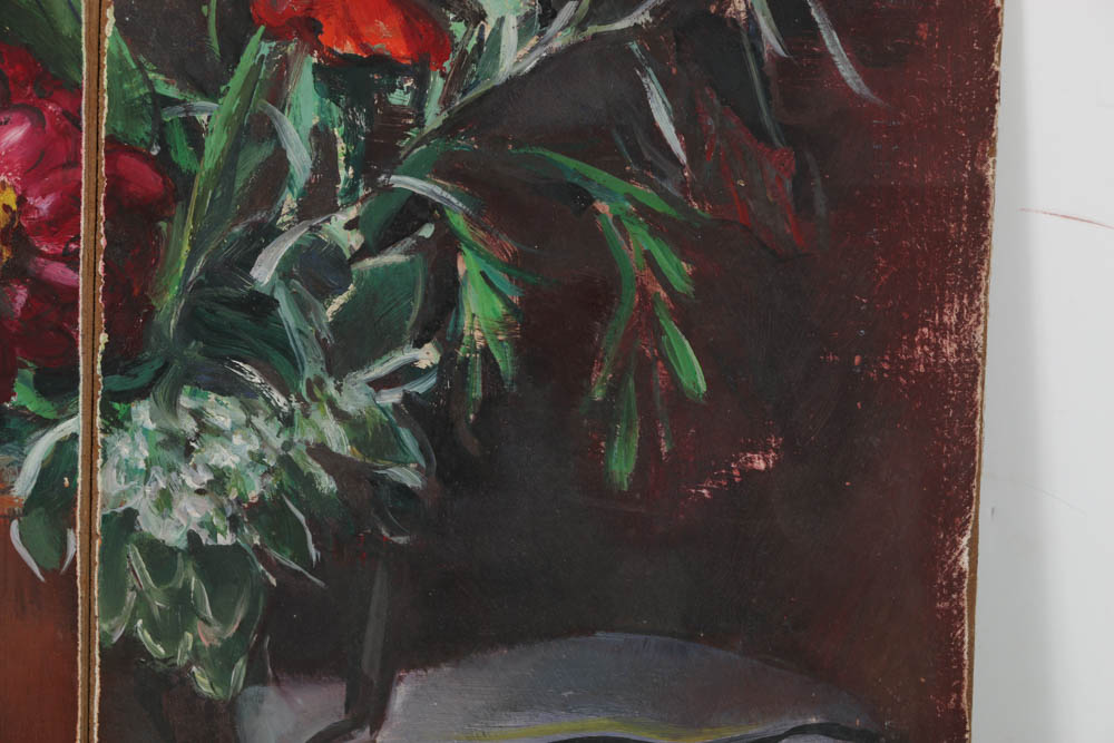 Collection of Grace Huntley Pugh Oil Paintings on Board of a Still Life