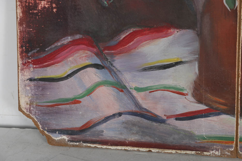 Collection of Grace Huntley Pugh Oil Paintings on Board of a Still Life