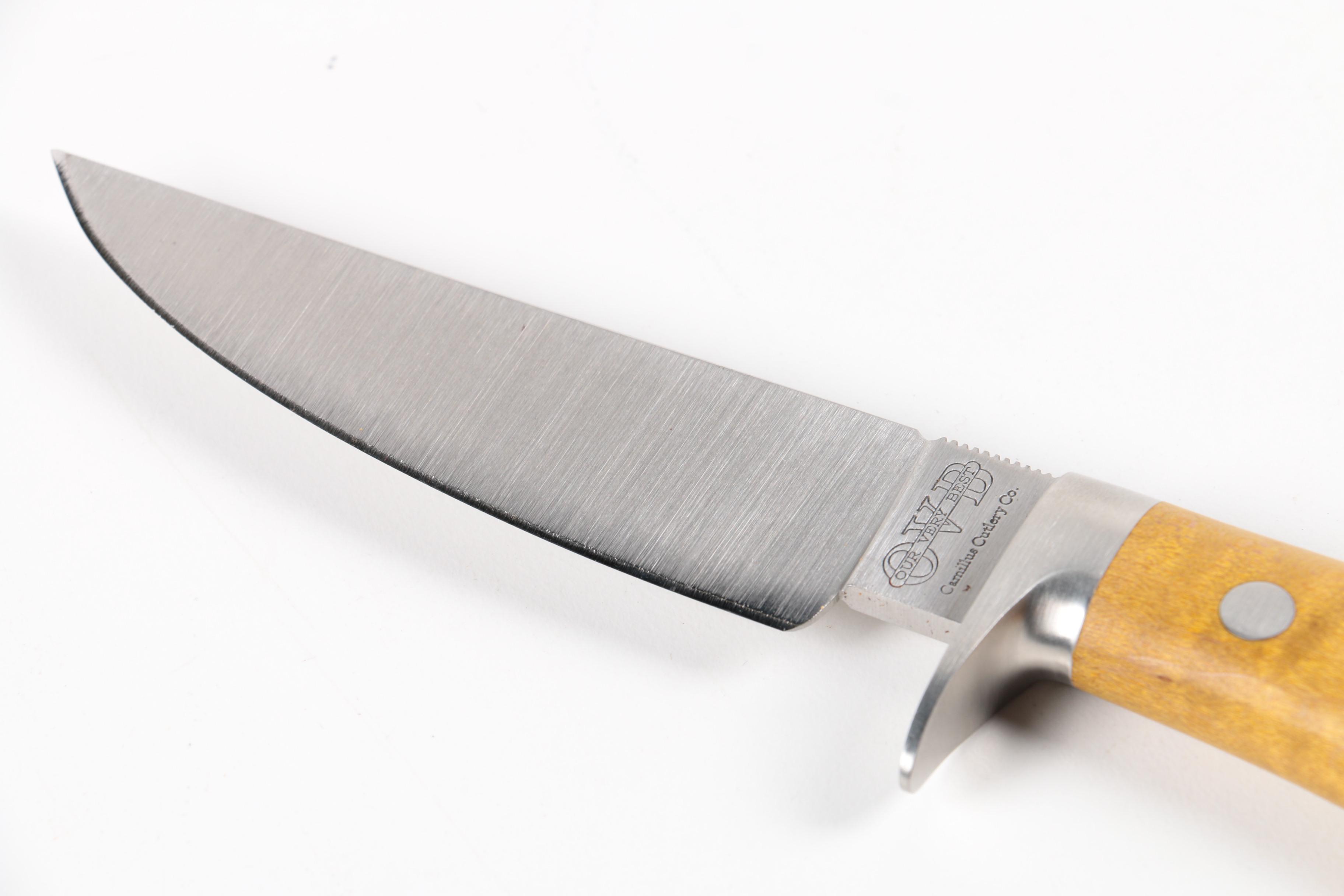 Inscribed Knife with Sheath by Camillus Cutlery Co.