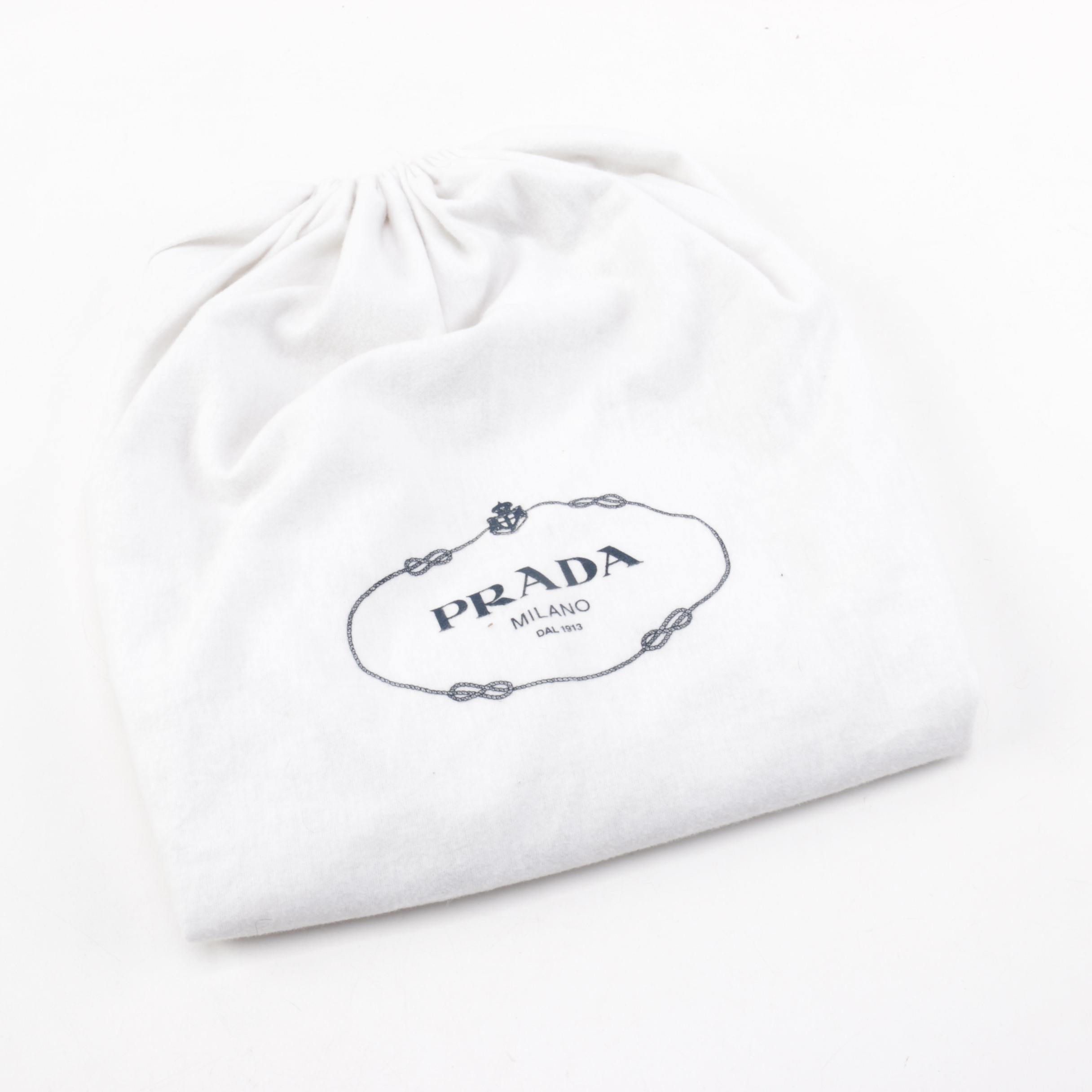 Prada Milano Wool and Calf Leather Shoulder Bag