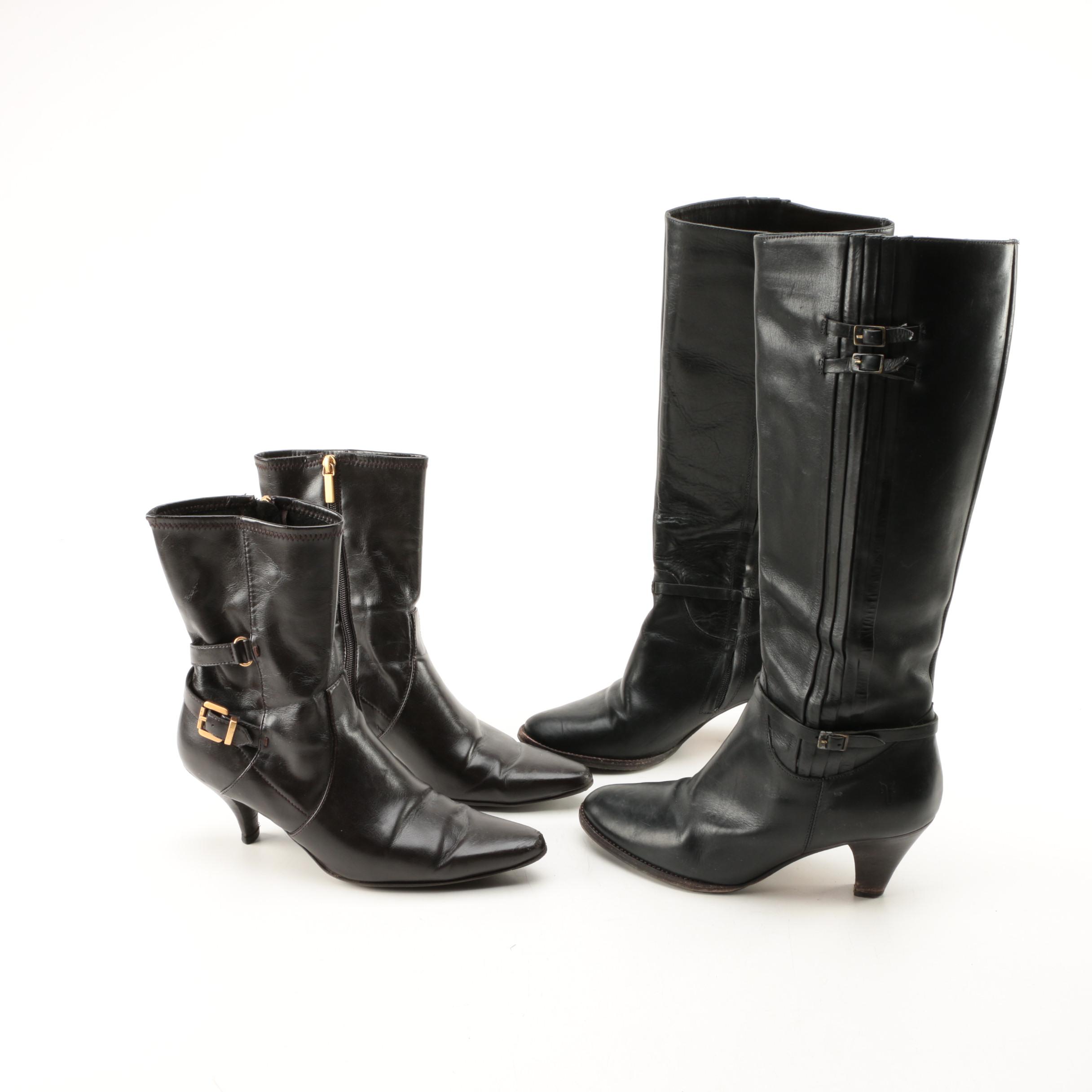 Two Pairs Women's Boots Featuring Frye