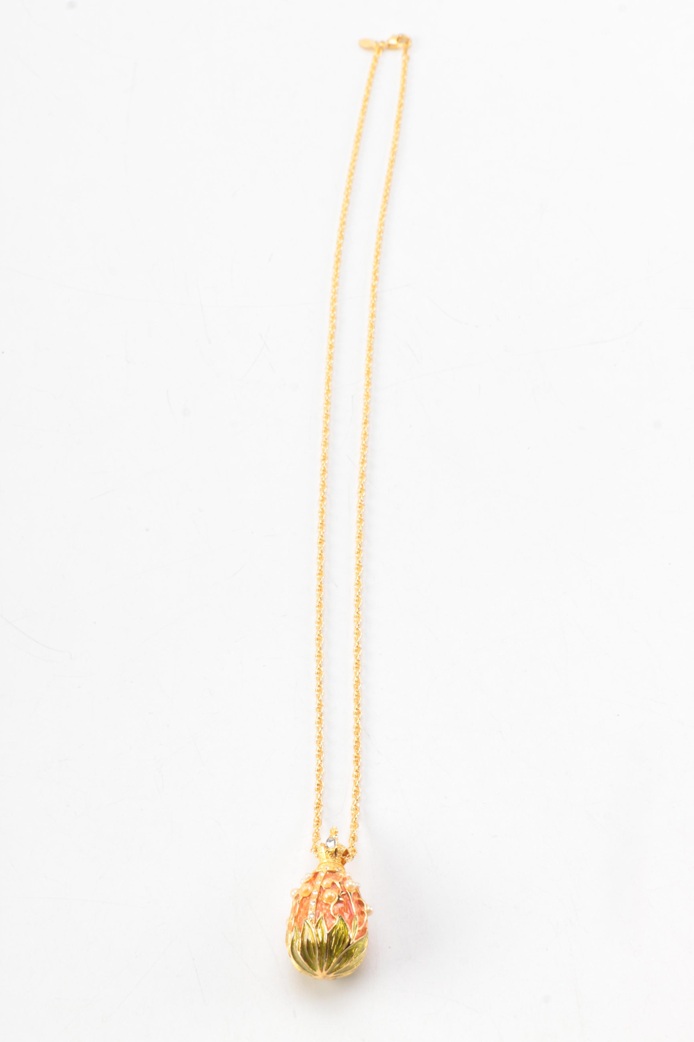 Joan Rivers Egg Pendant Bracelet and Necklace