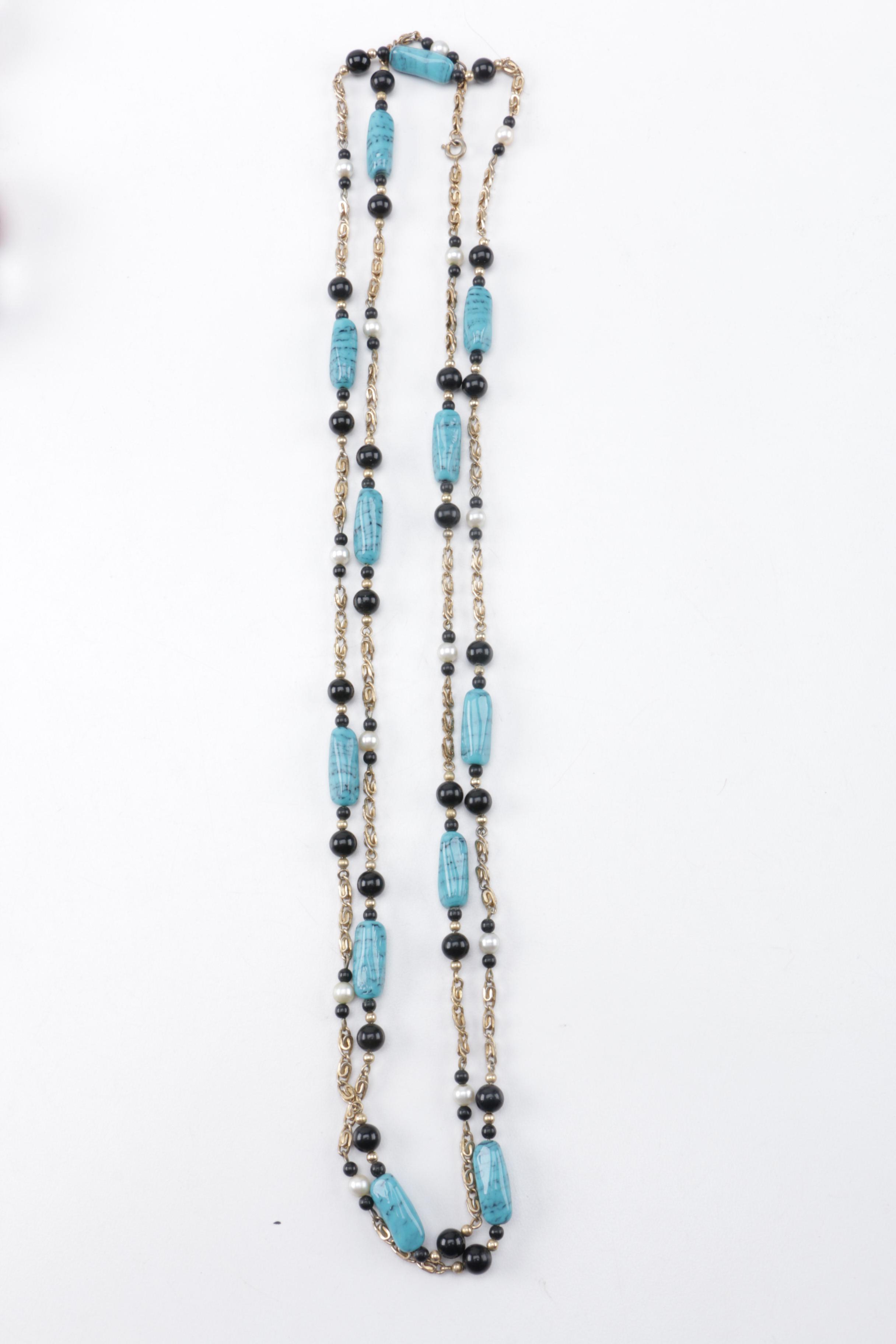 Assortment of Costume Jewelry Featuring Laurel Burch and Napier