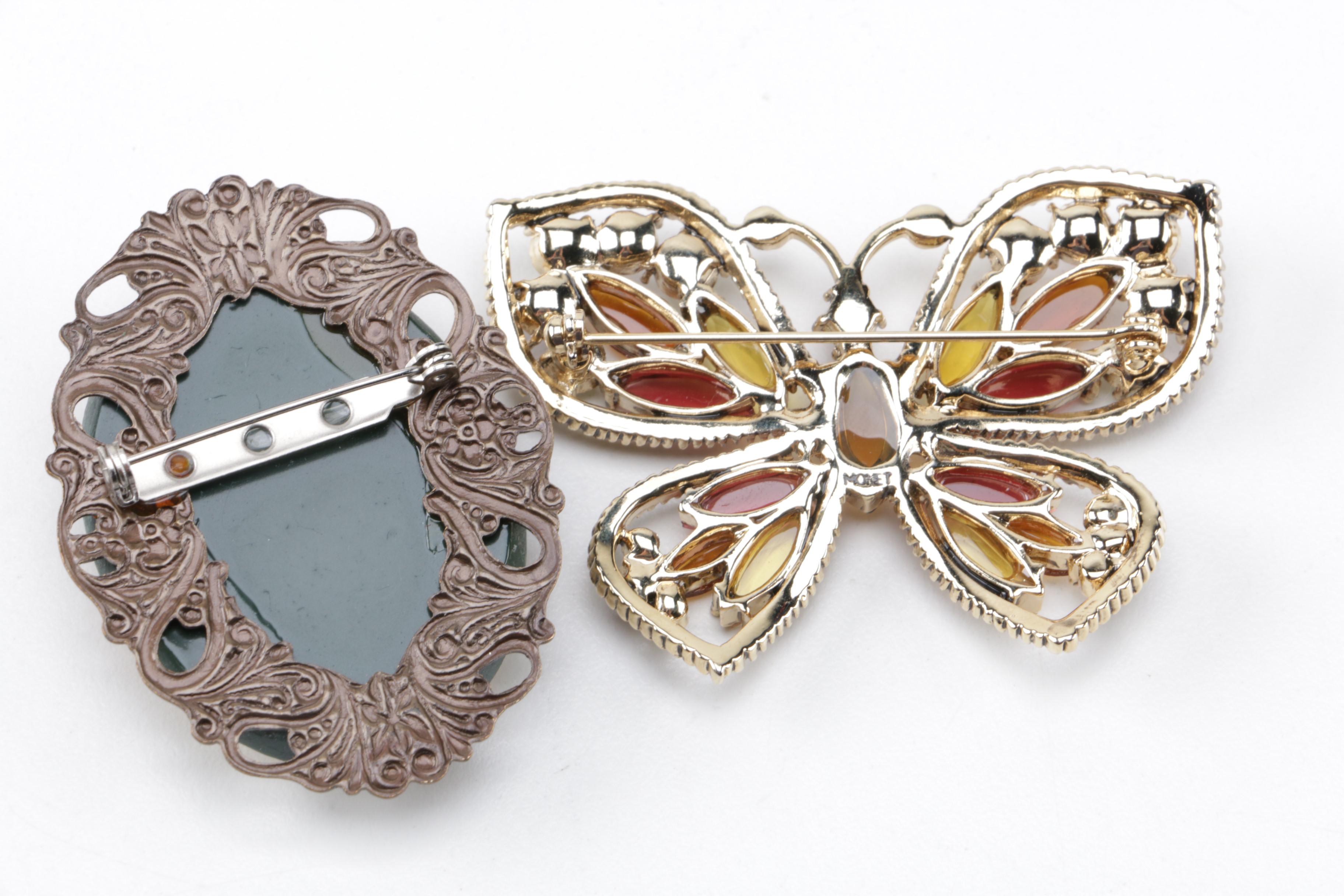 Assortment of Costume Jewelry Featuring Laurel Burch and Napier