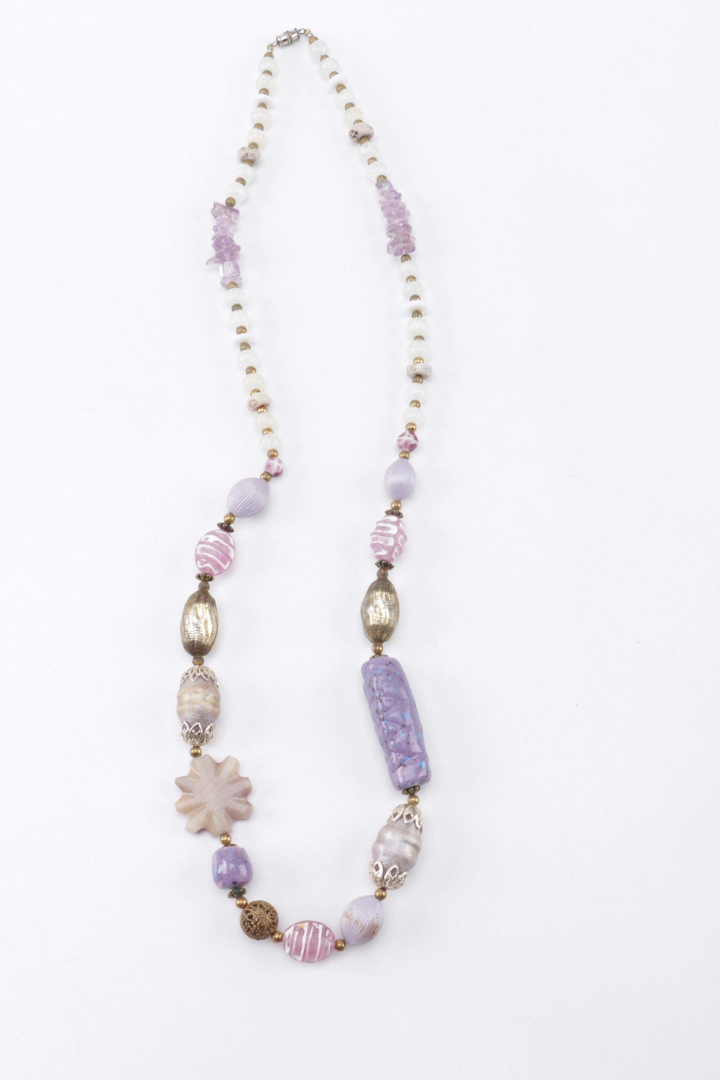 Assortment of Costume Jewelry Featuring Laurel Burch and Napier