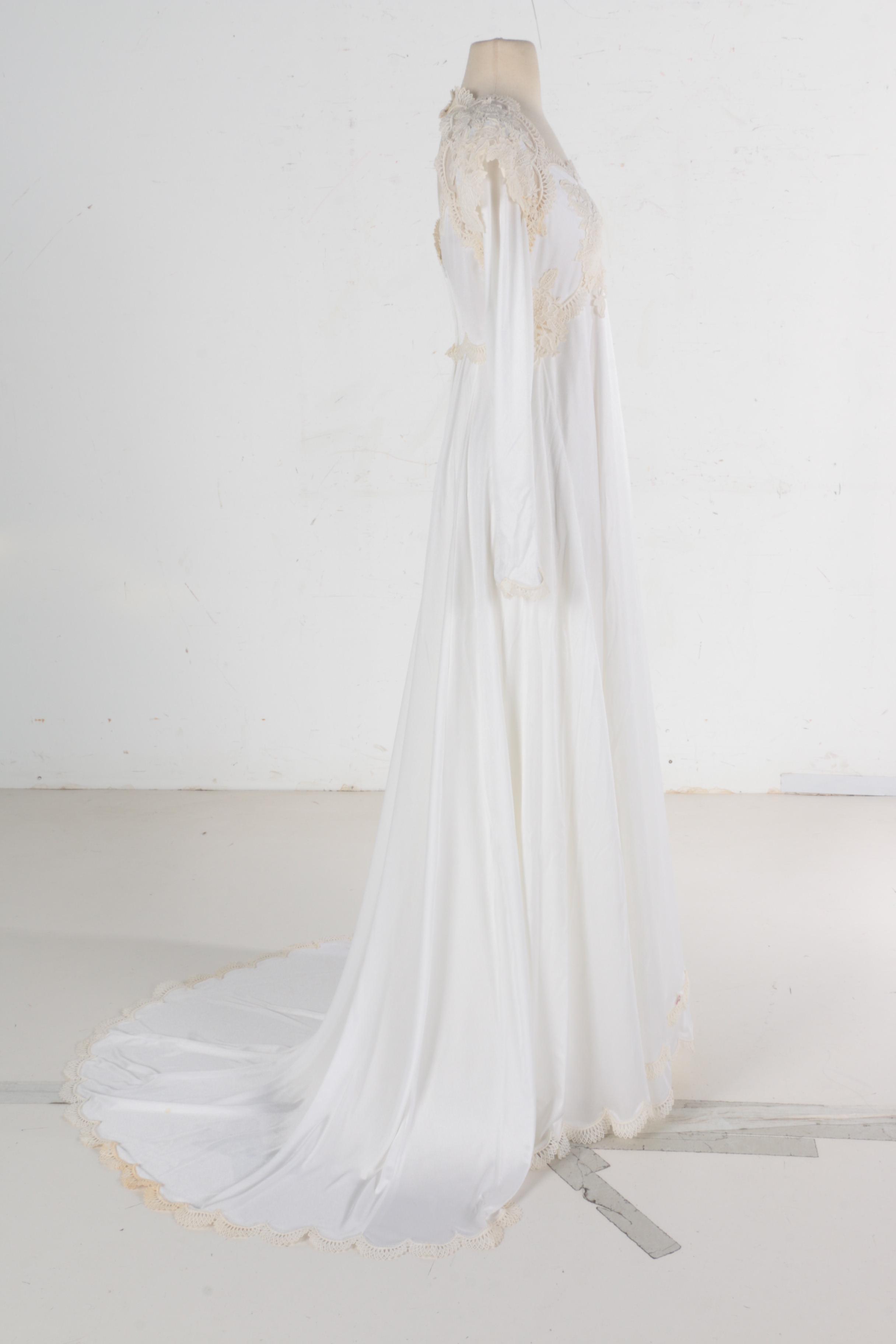 Vintage Christos Bridal Couture Liquid Satin Bridal Gown