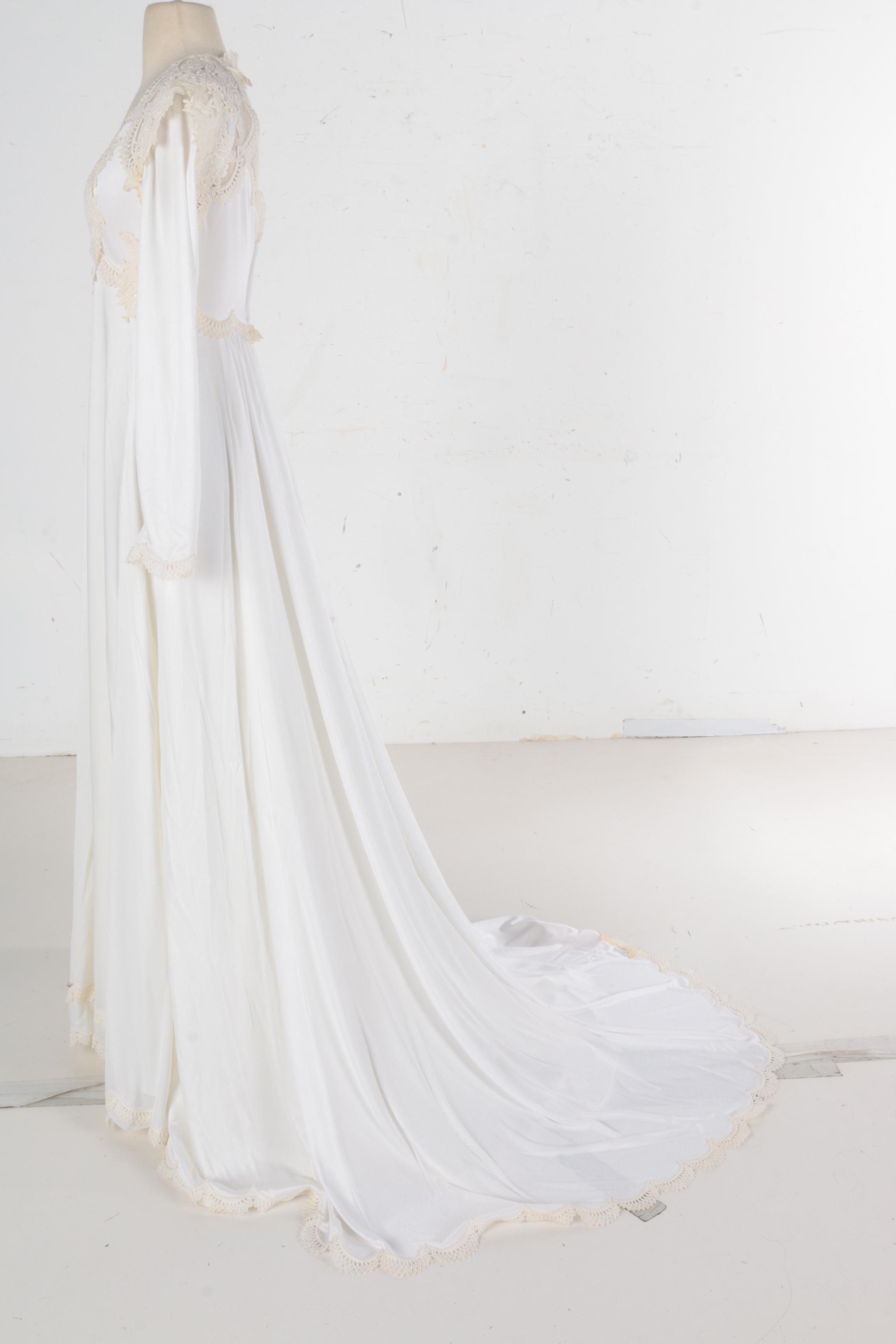 Vintage Christos Bridal Couture Liquid Satin Bridal Gown