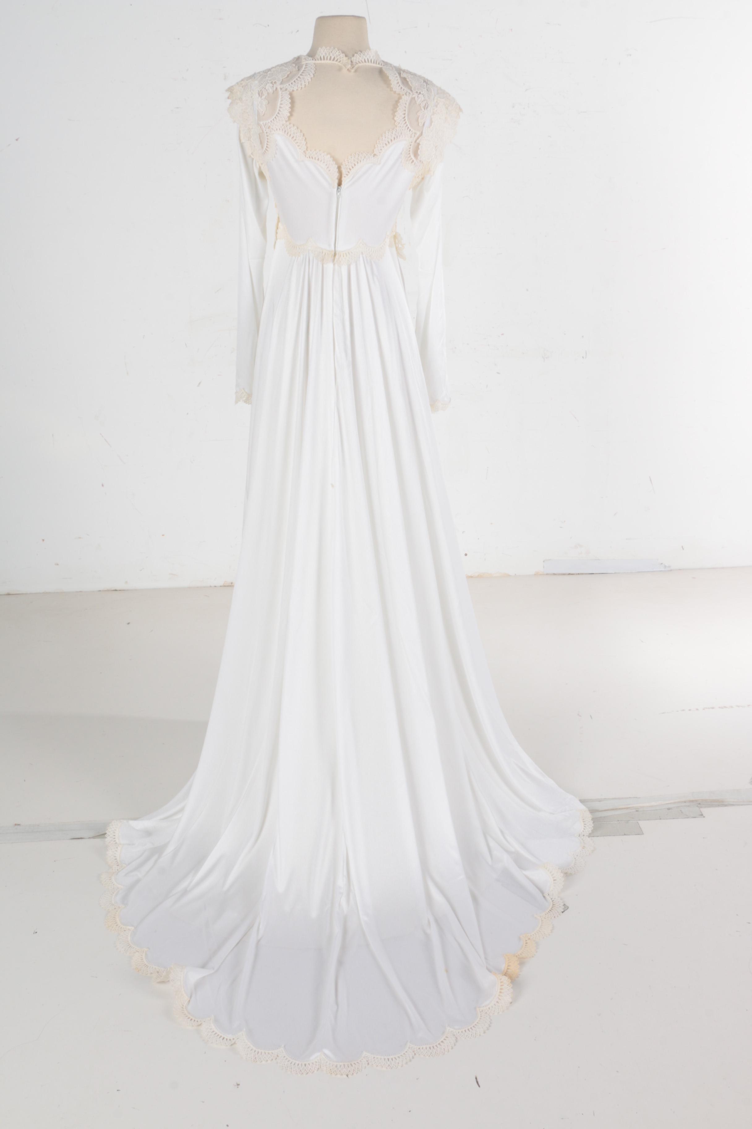 Vintage Christos Bridal Couture Liquid Satin Bridal Gown