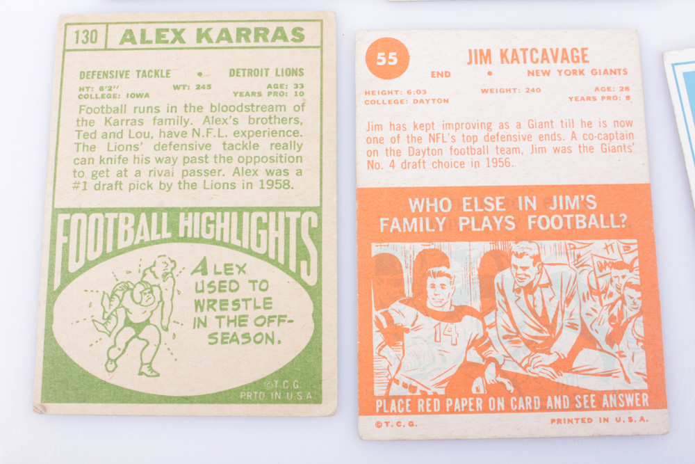 1950s and 1960s Football Cards