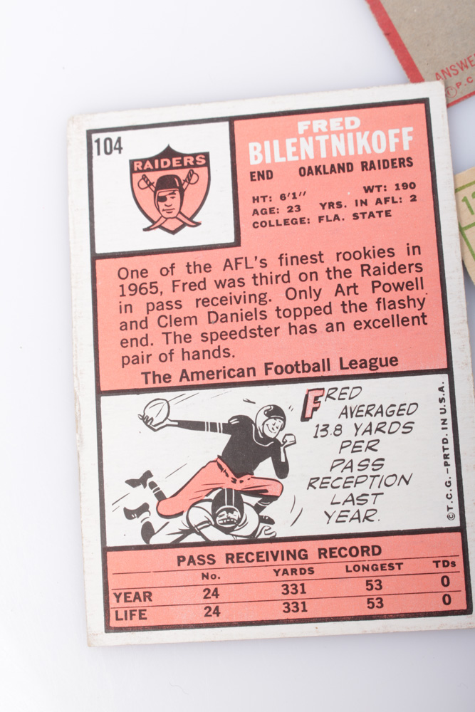 1950s and 1960s Football Cards
