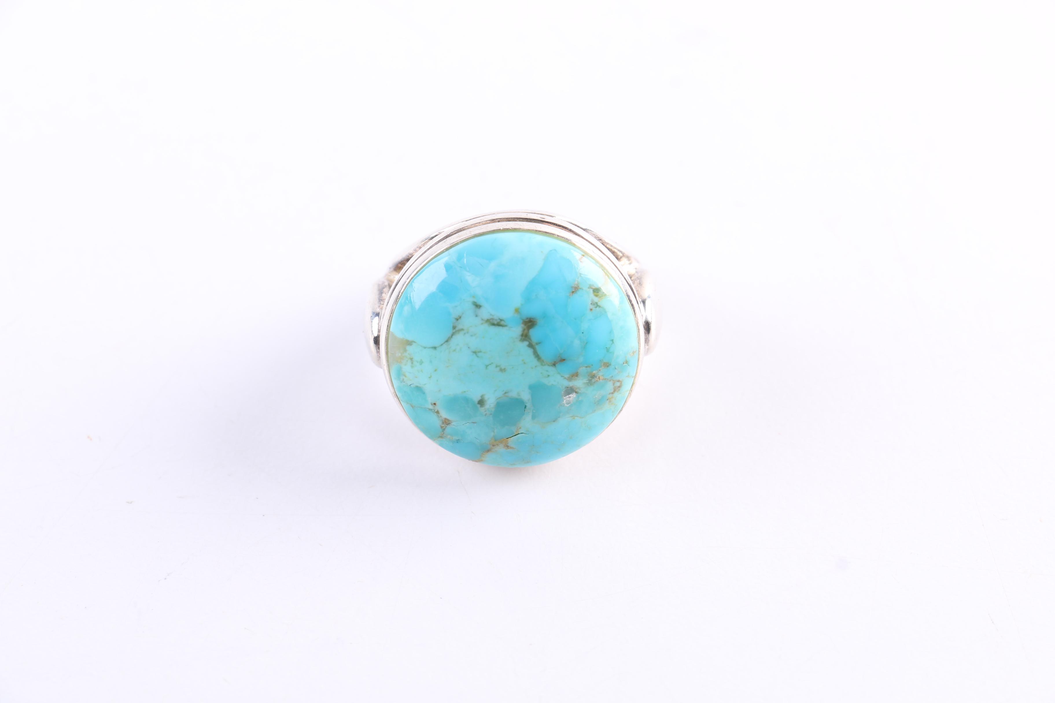Sterling Silver Turquoise Ring and Bracelet
