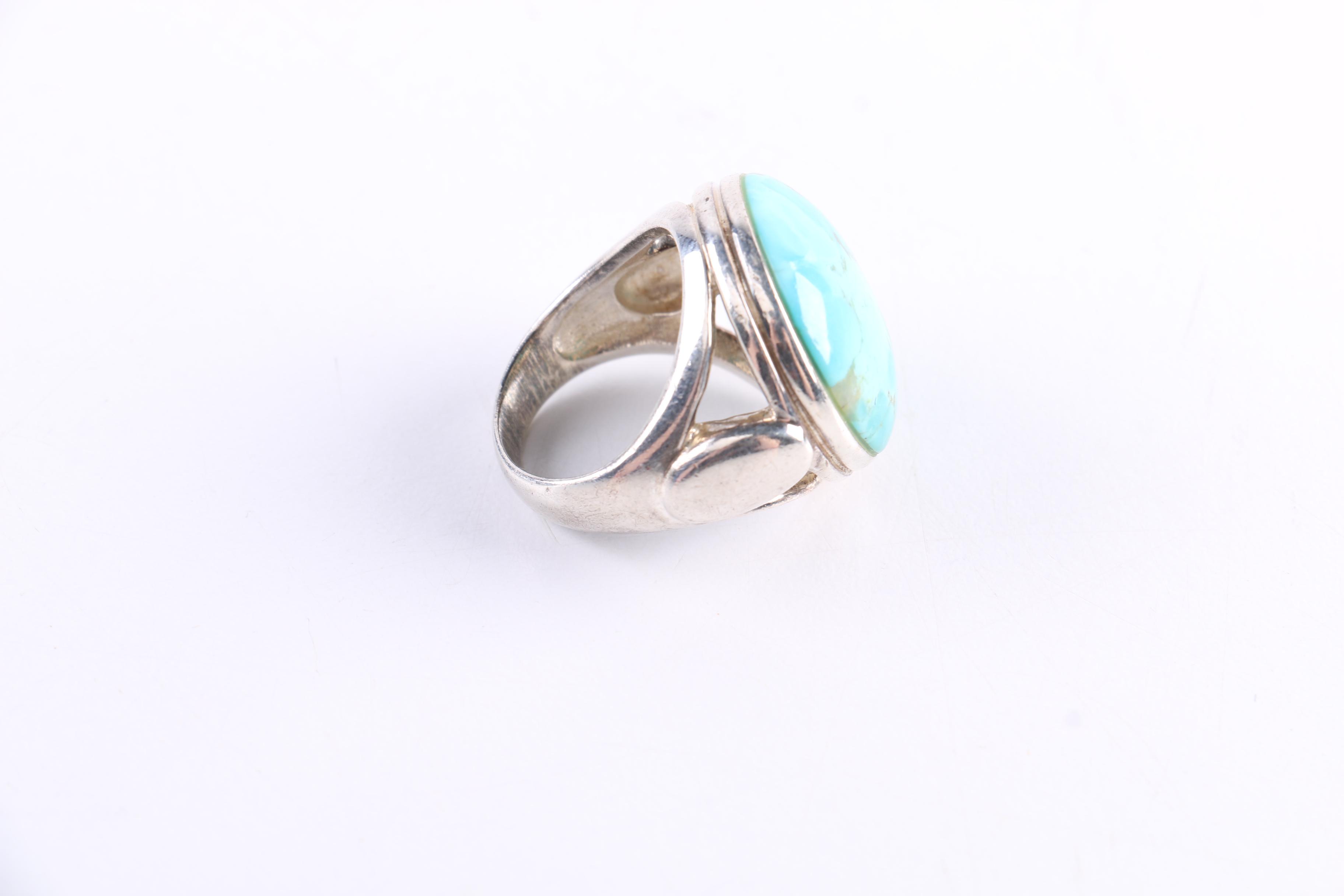 Sterling Silver Turquoise Ring and Bracelet