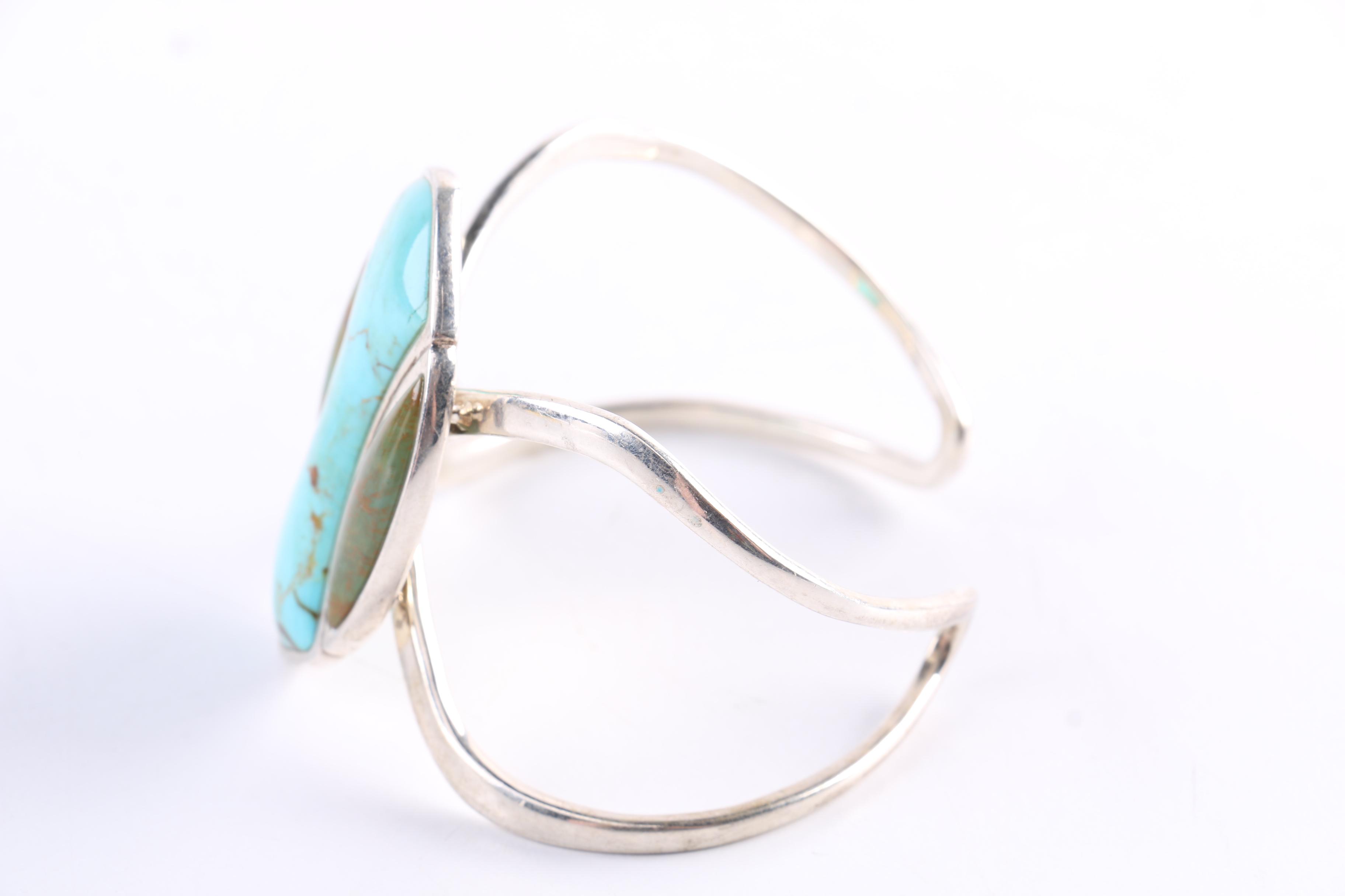 Sterling Silver Turquoise Ring and Bracelet