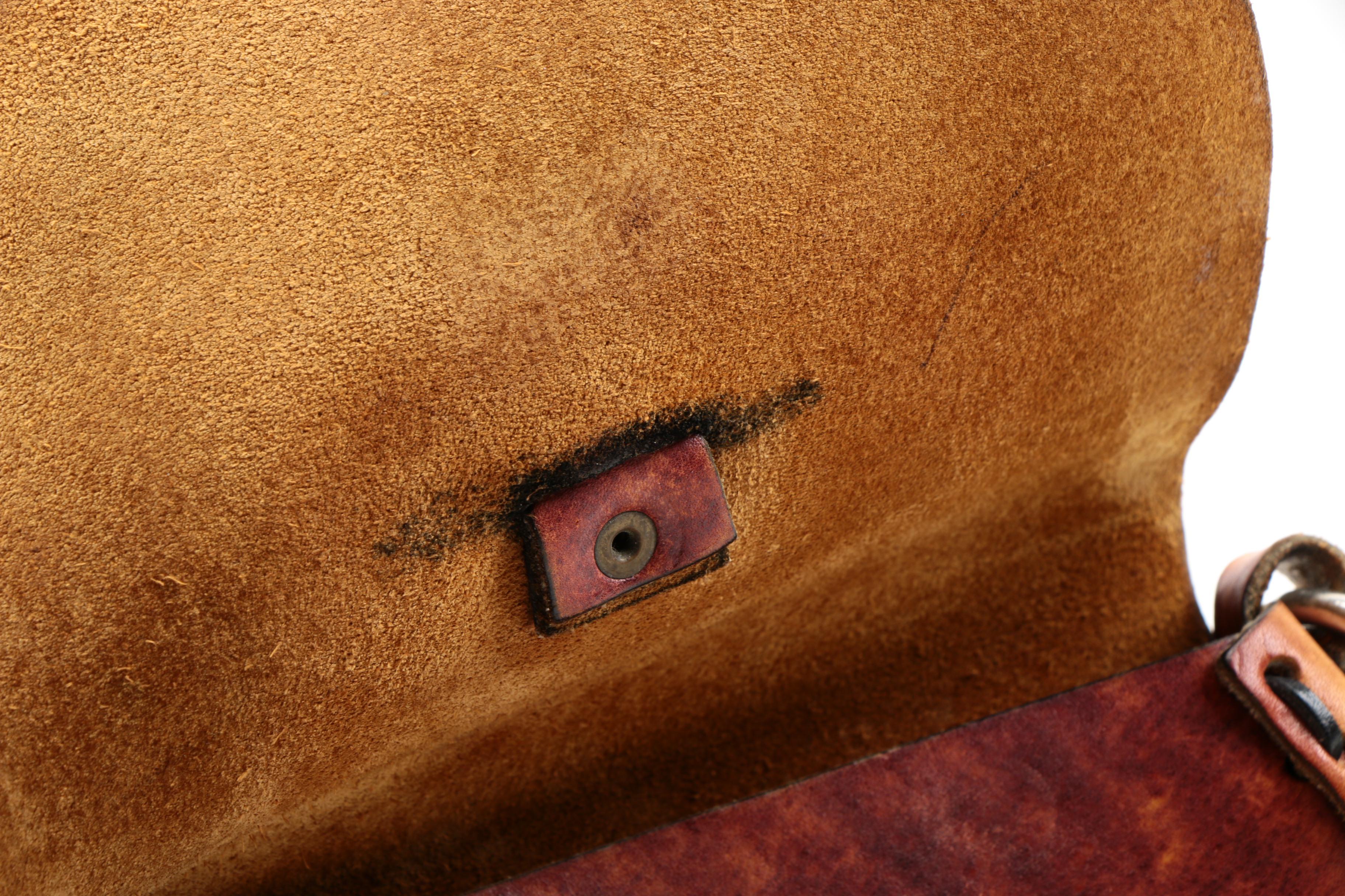 Leather Front Flap Shoulder Bag