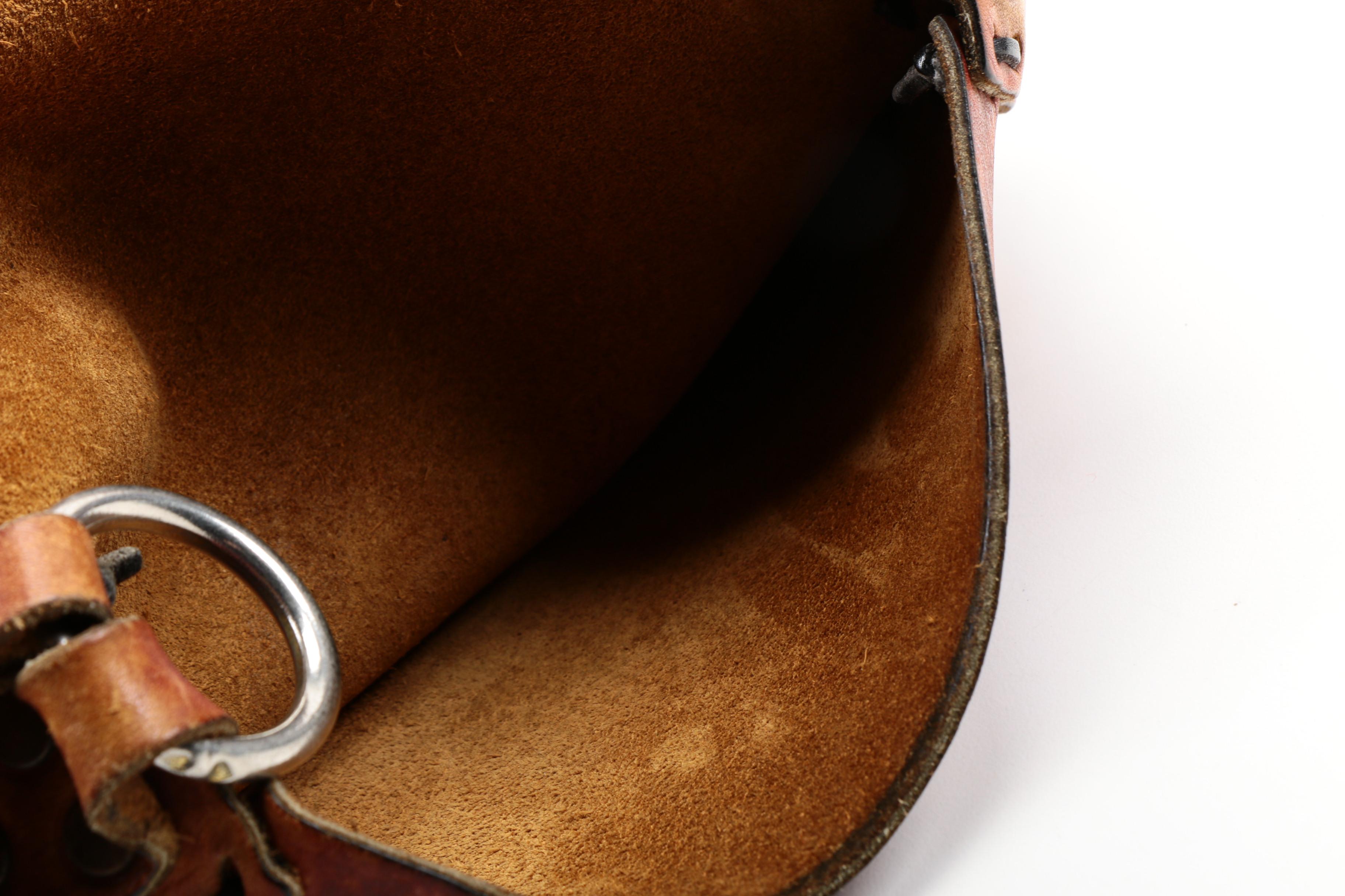 Leather Front Flap Shoulder Bag