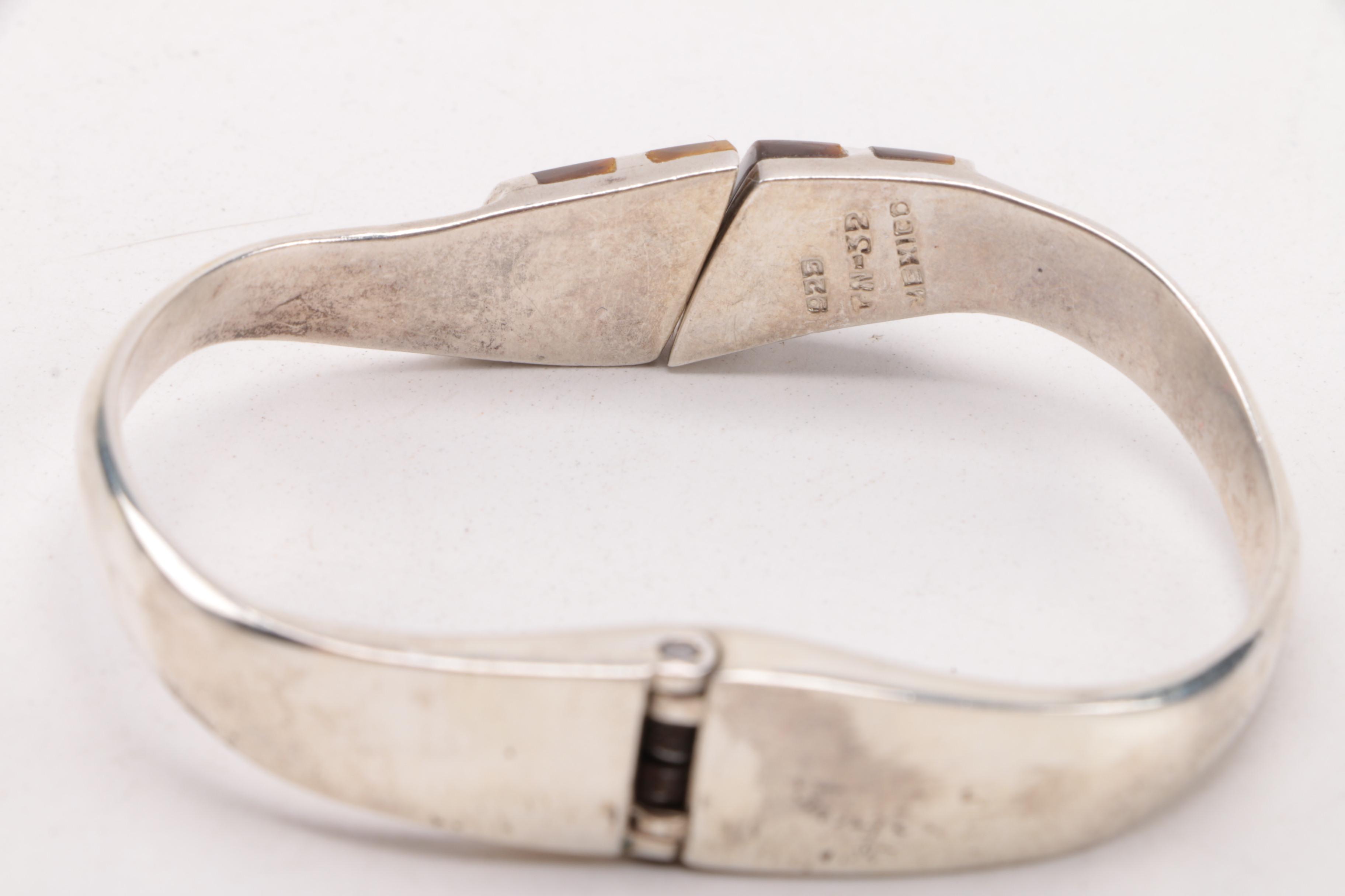 Selection of Sterling Silver Tiger's Eye, Jasper, and Cubic Zirconia Jewelry