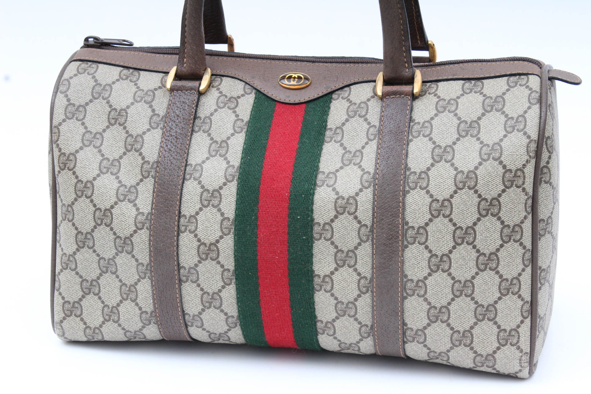 Vintage Gucci Brown Monogram Sherry Bag