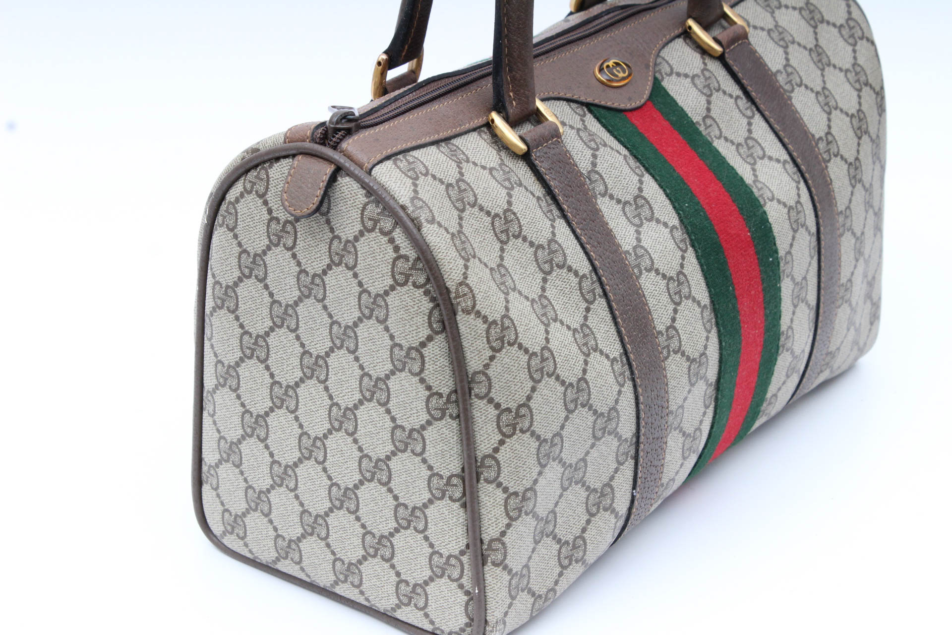 Vintage Gucci Brown Monogram Sherry Bag