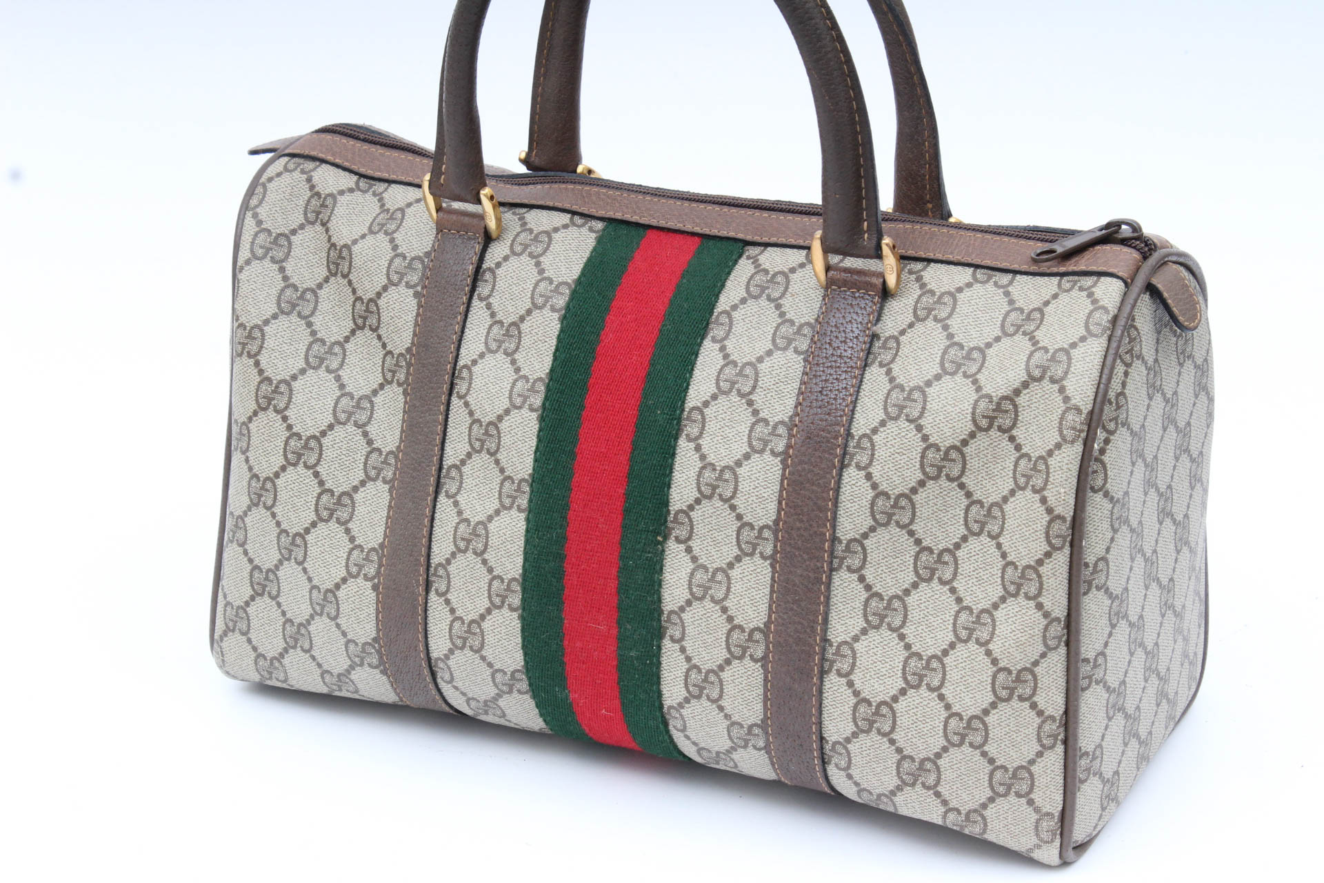 Vintage Gucci Brown Monogram Sherry Bag