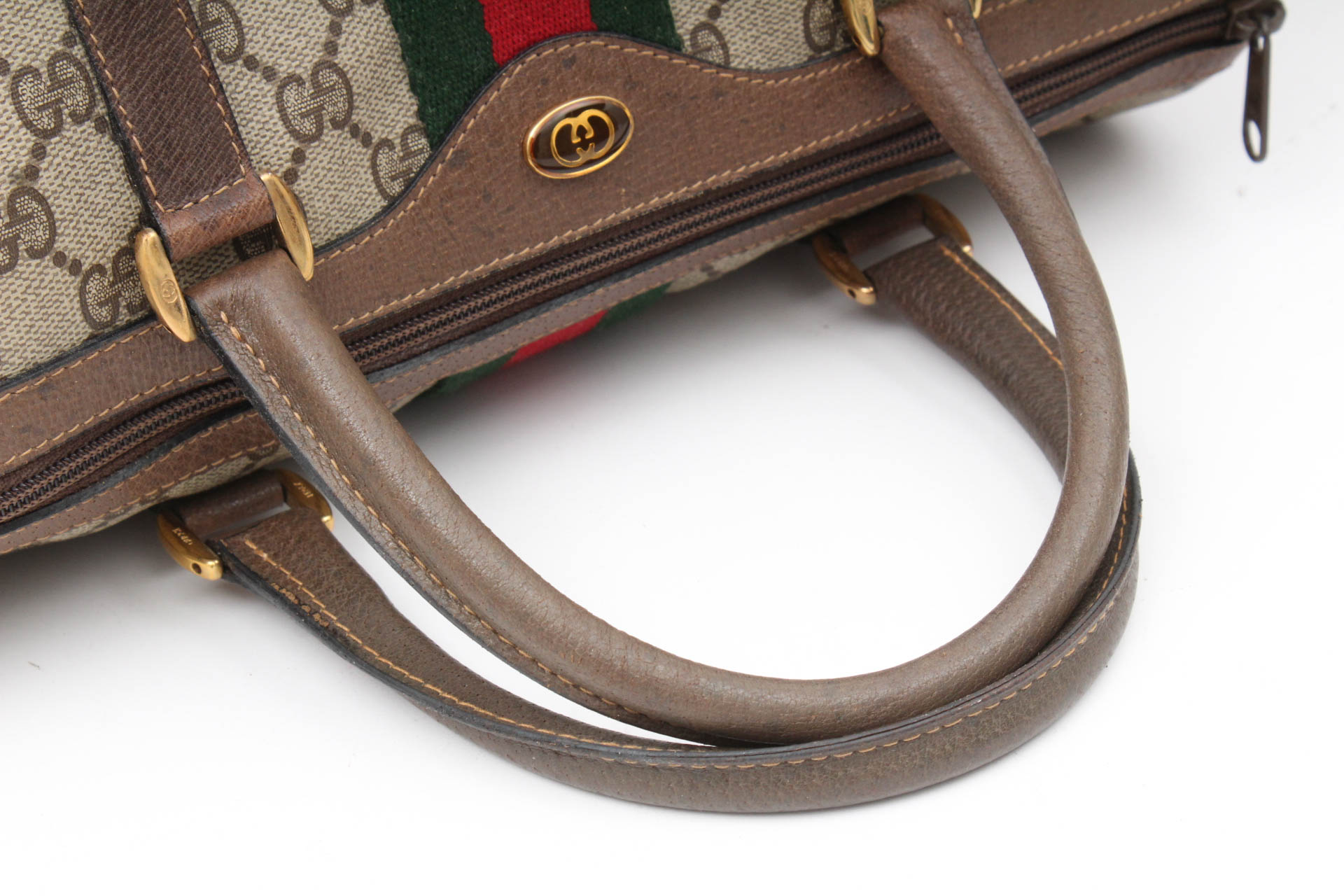 Vintage Gucci Brown Monogram Sherry Bag