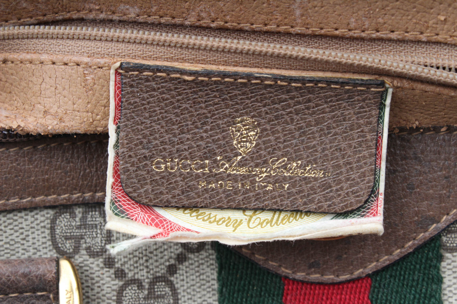 Vintage Gucci Brown Monogram Sherry Bag