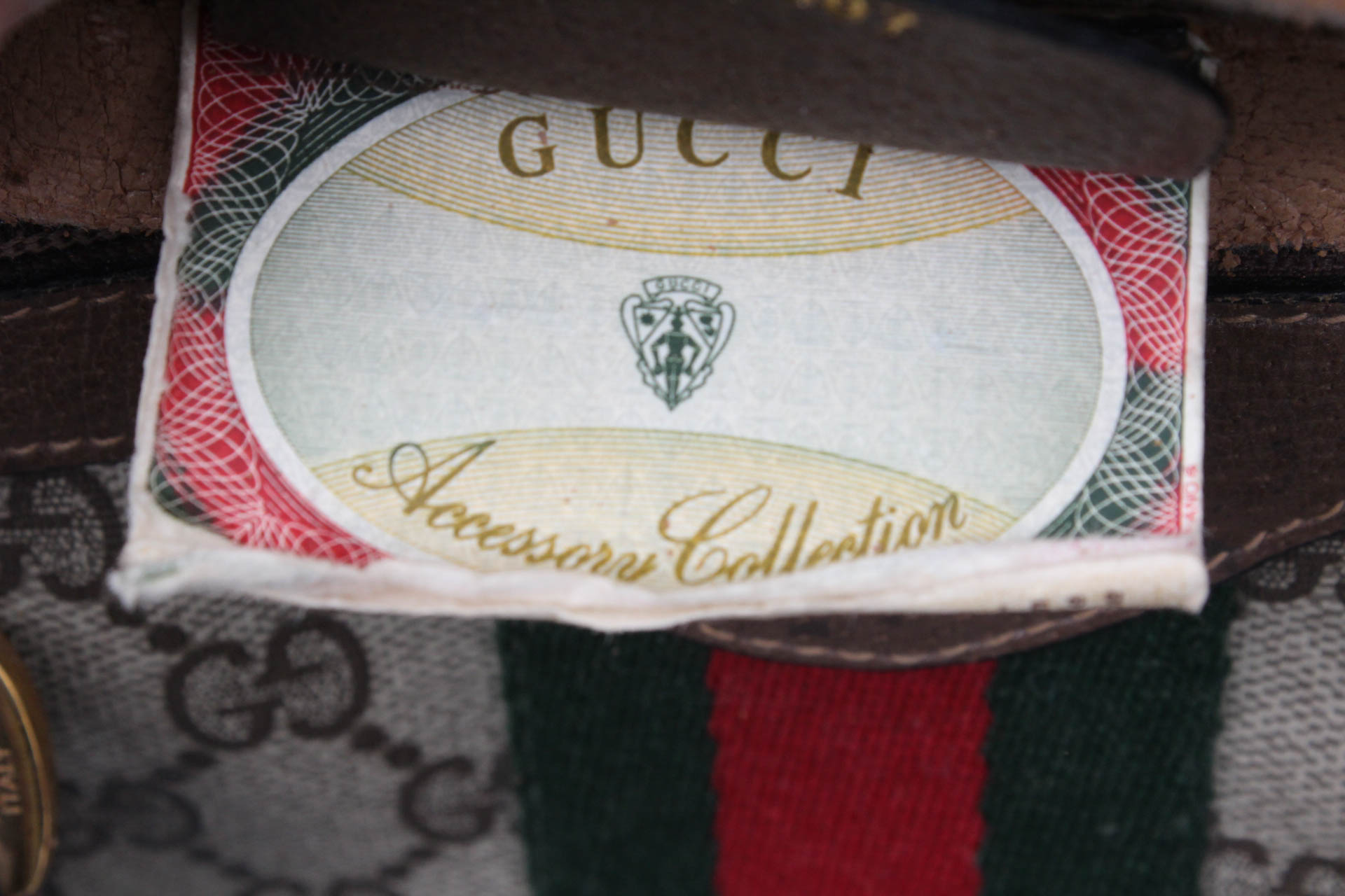 Vintage Gucci Brown Monogram Sherry Bag