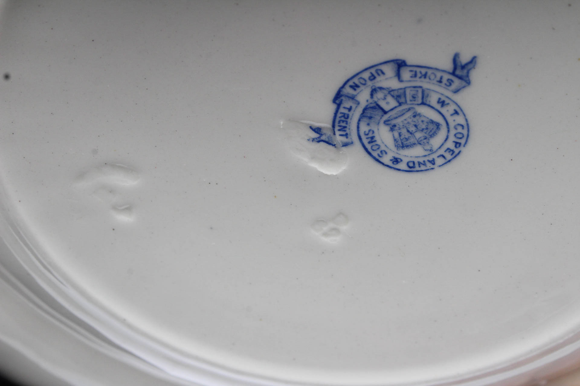 W.T. Copeland & Sons Blue on White Porcelain Fish Service, late 19th Century