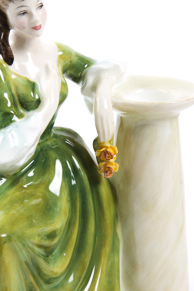 Vintage Royal Doulton "Secret Thoughts" and "At Ease" Bone China Figurines