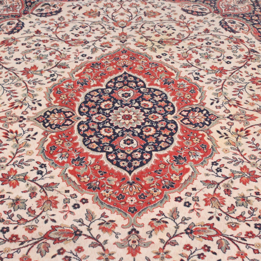 Hand-Knotted European Persian Tabriz Style Room Size Rug