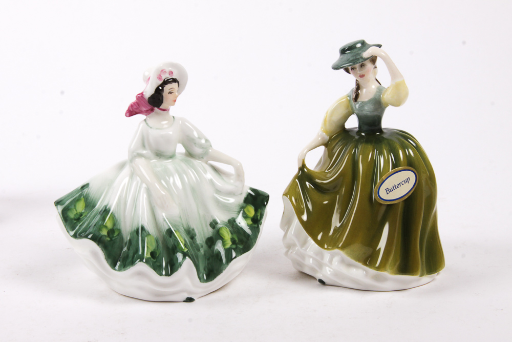 Vintage Royal Doulton Miniature Figurines of Women
