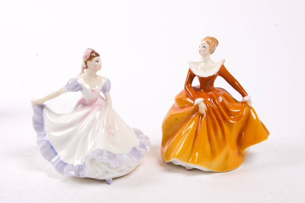 Vintage Royal Doulton Miniature Figurines of Women
