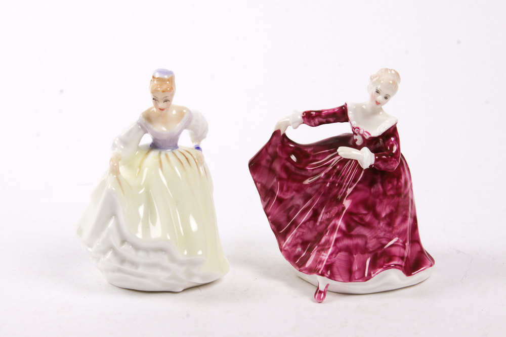 Vintage Royal Doulton Miniature Figurines of Women