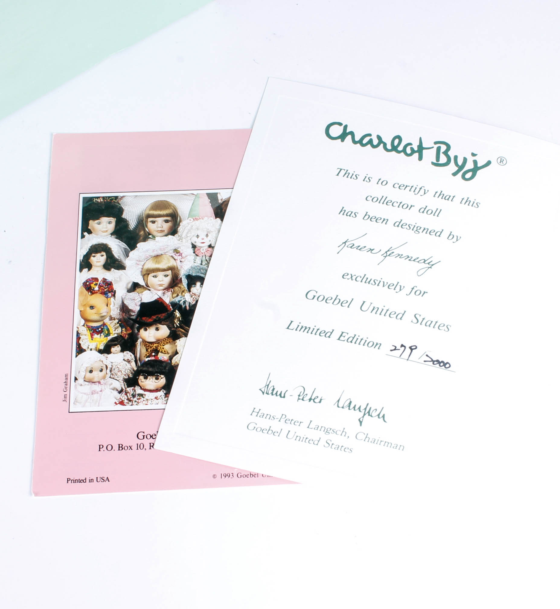 Charlot Byj "Love"  Doll Designed by Karen Kennedy for Goebel