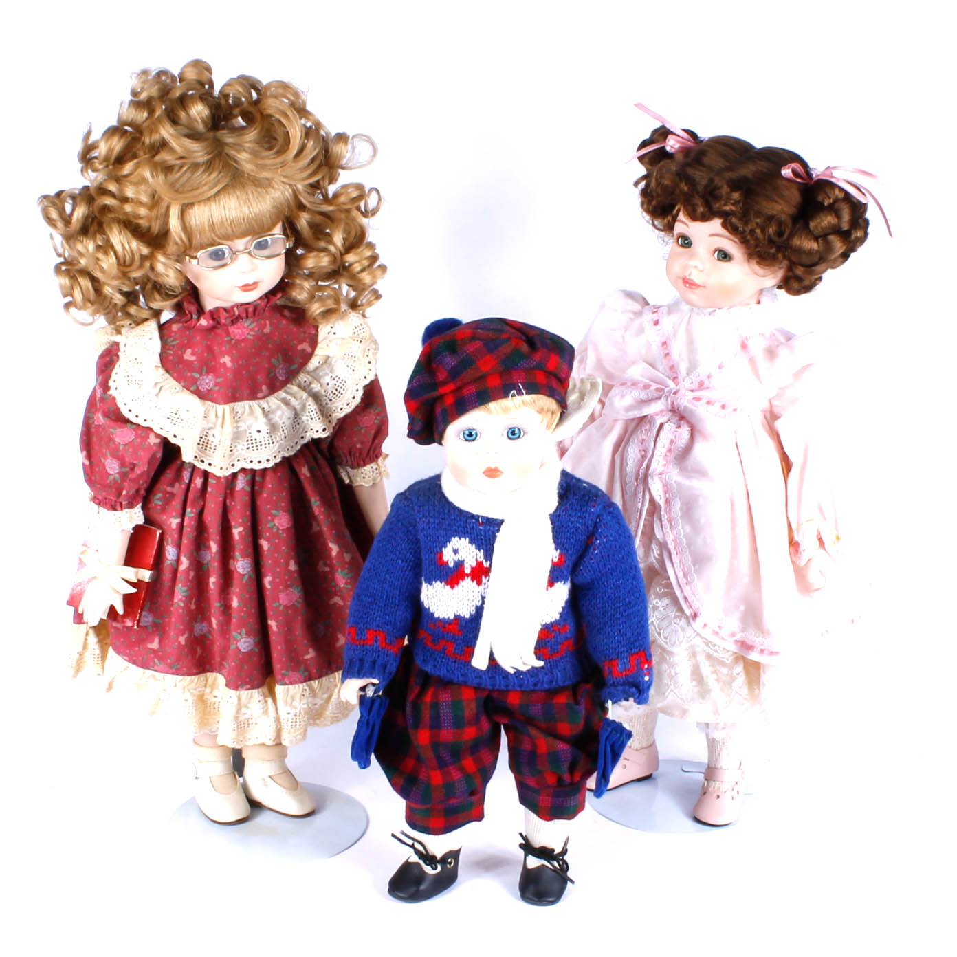 Assortment of Vintage Porcelain Dolls