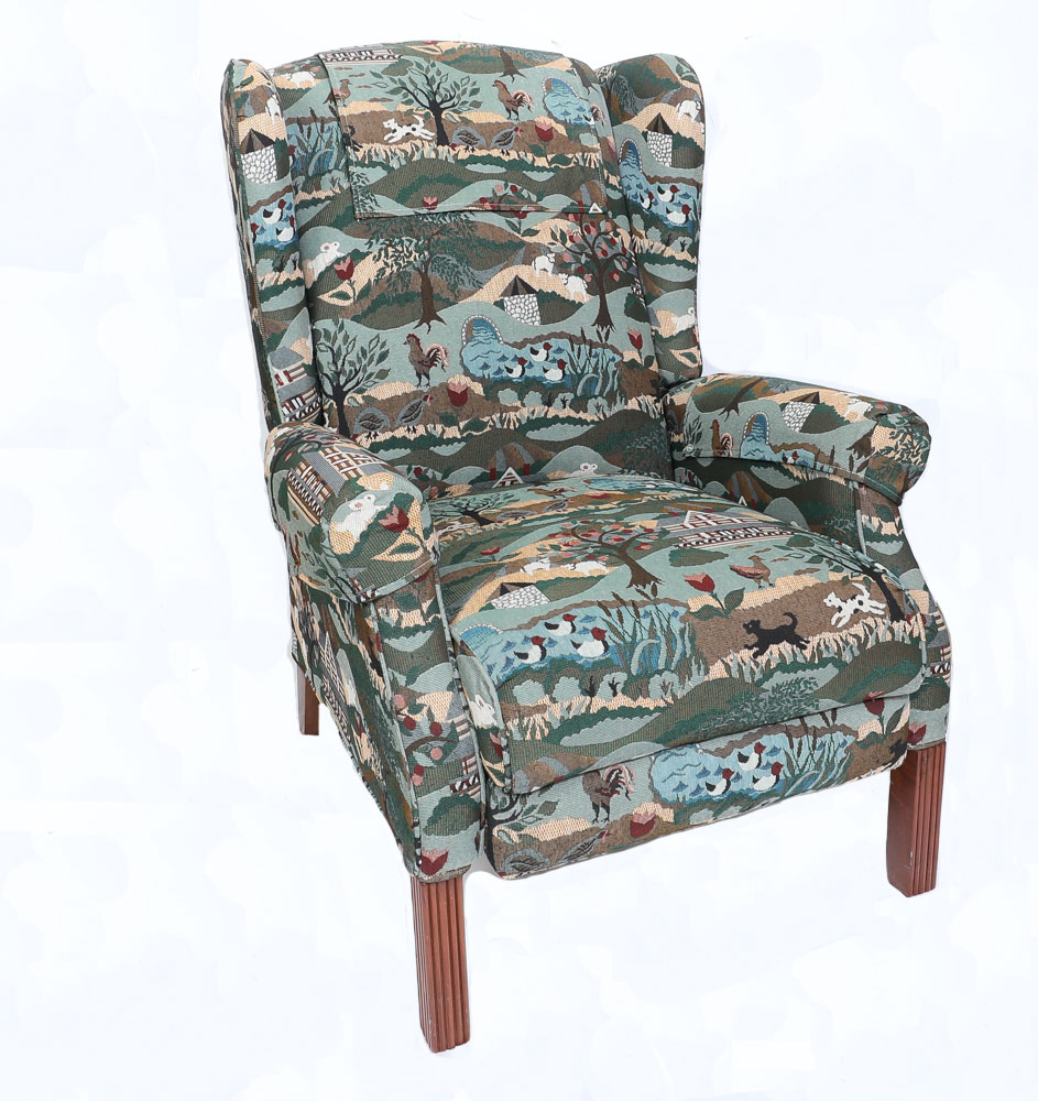 Upholstered Wing Back Recliner by La-Z-Boy