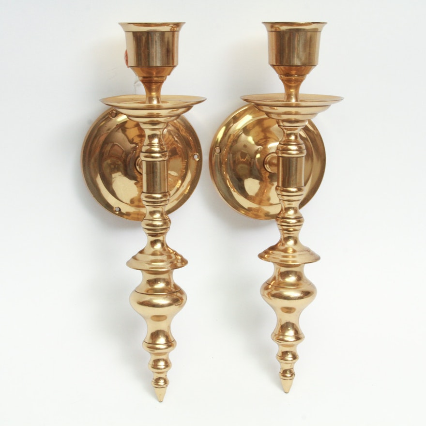 Brass Candle Sconces