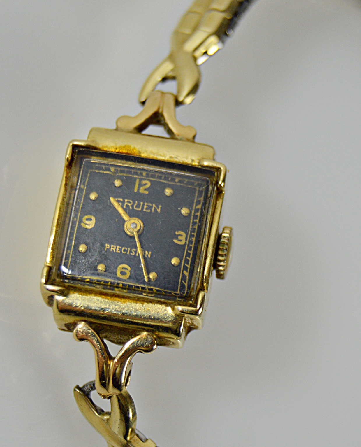 Vintage 14K Gold Gruen Precision Watch