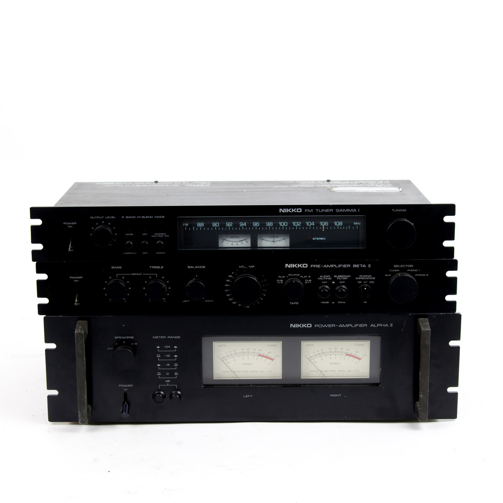 Nikko Tuner, Preamp and Power Amplifier