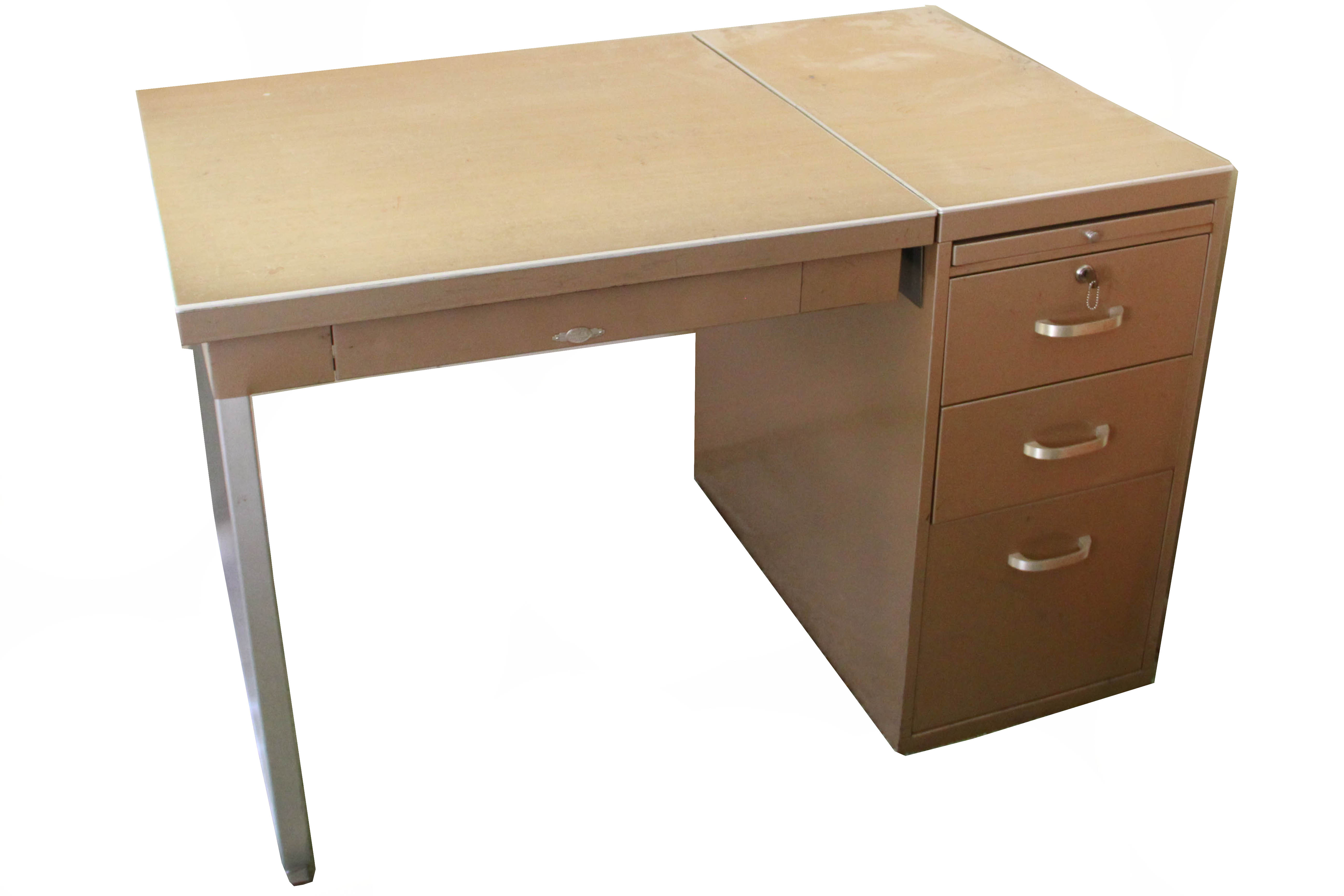 Vintage Metal Desk by Art Metal and Swivel Chair