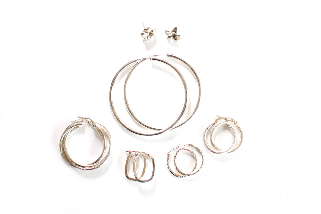 Sterling Silver Hoop Earrings