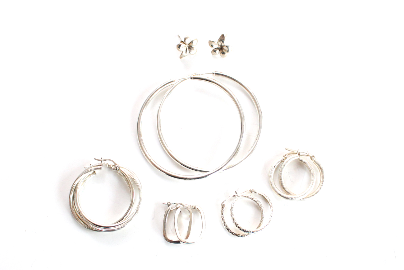 Sterling Silver Hoop Earrings