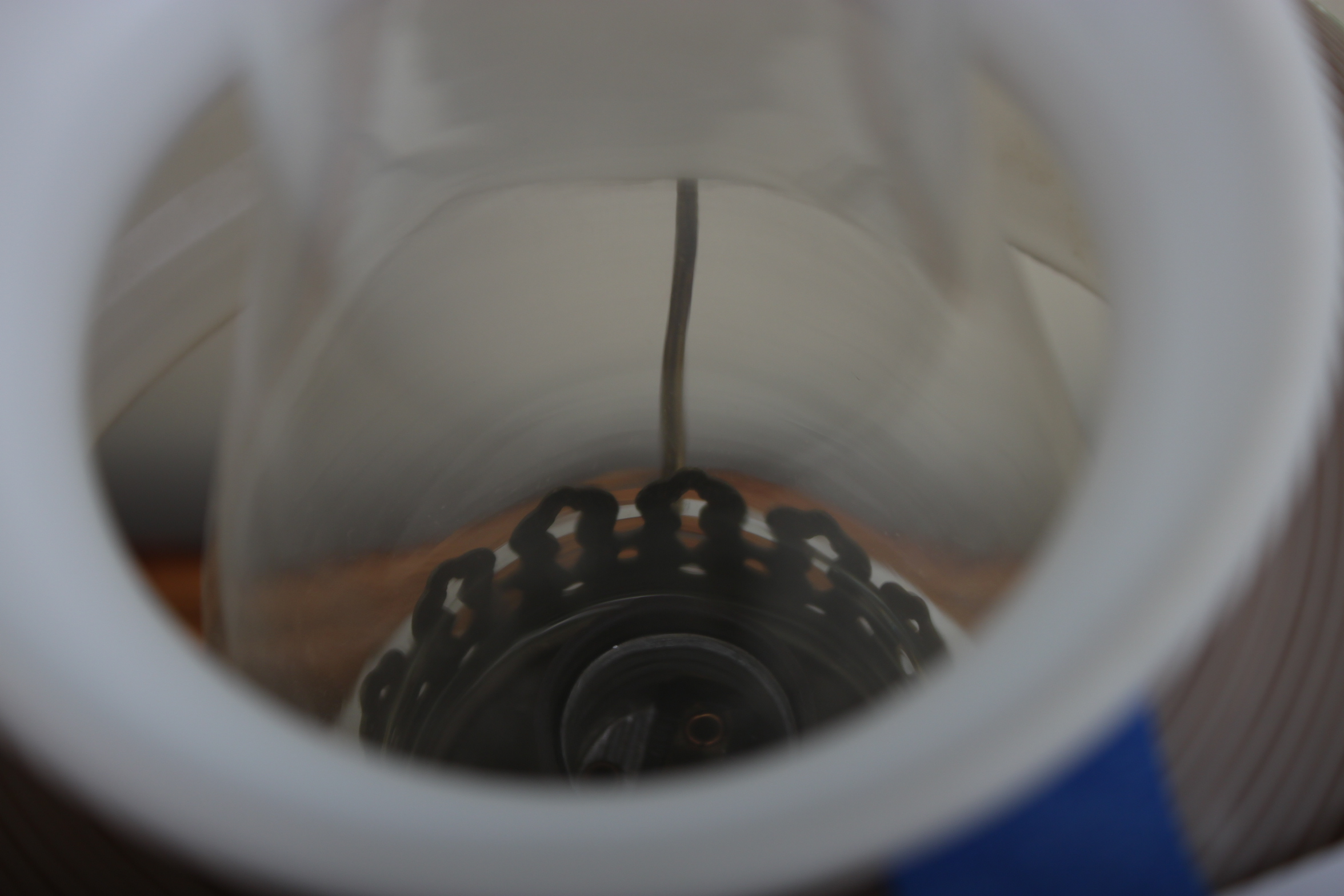 Vintage Hand-Painted Milk Glass Table Lamp