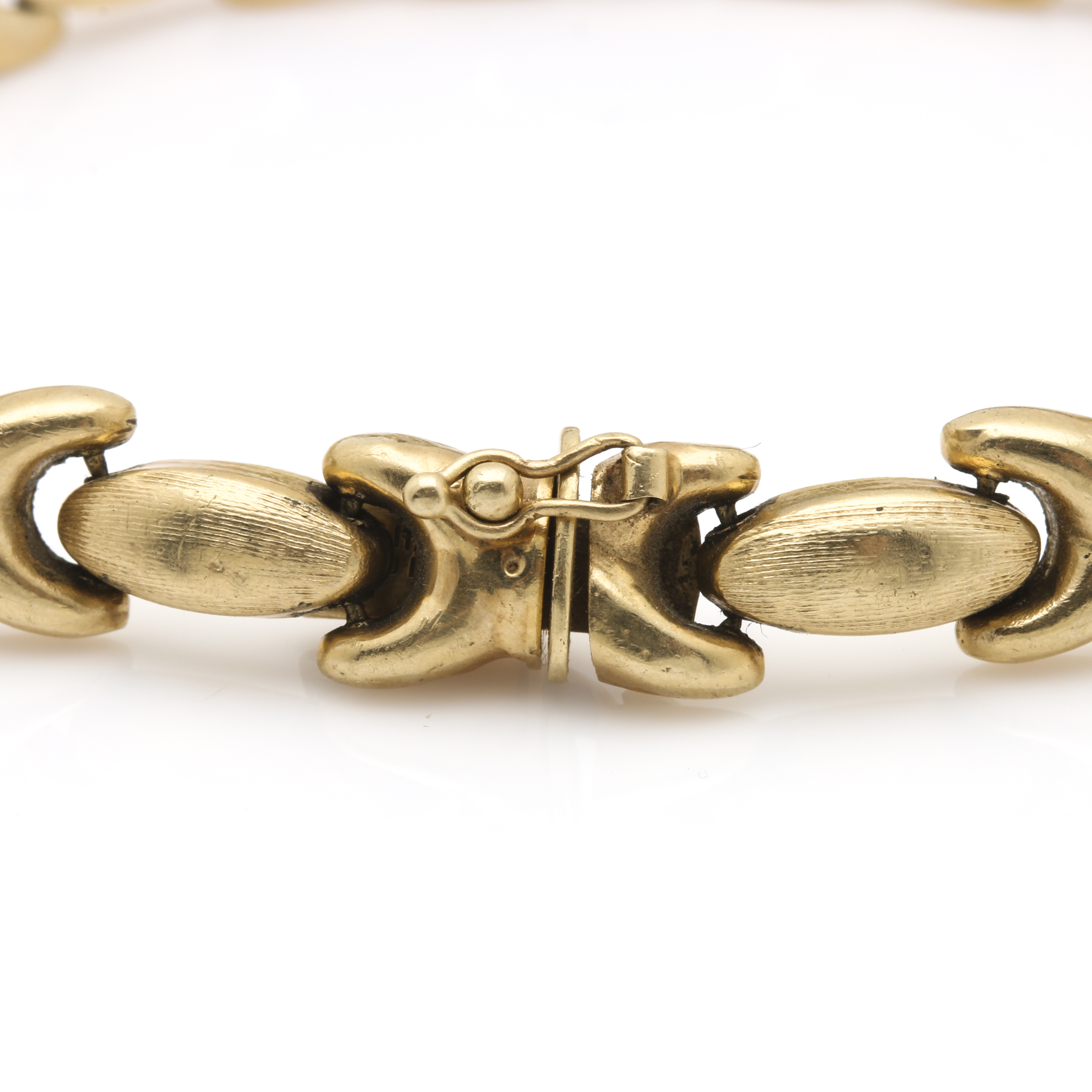 14K Yellow Gold "X" Link Bracelet