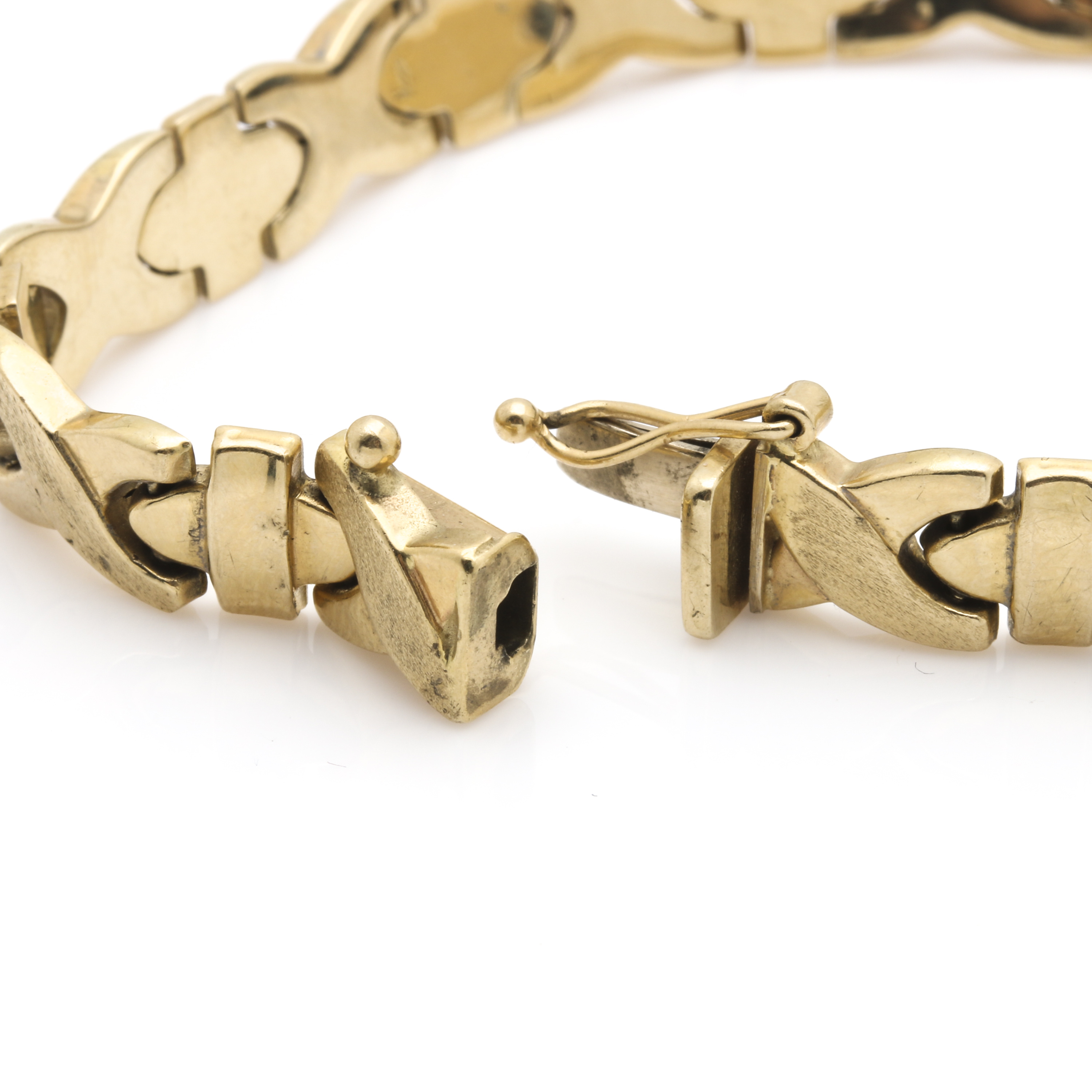 14K Yellow Gold "X" Link Bracelet