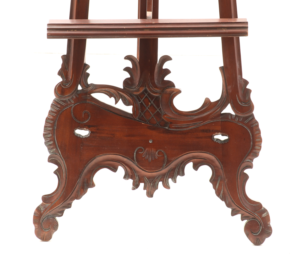 Rococo style late Victorian Carved Cherry Wood Easel