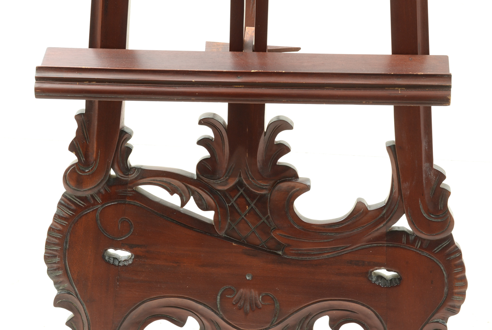 Rococo style late Victorian Carved Cherry Wood Easel