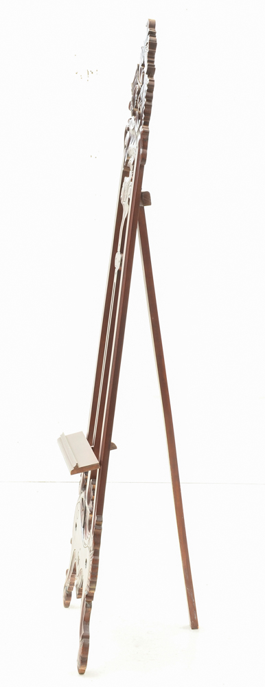 Rococo style late Victorian Carved Cherry Wood Easel